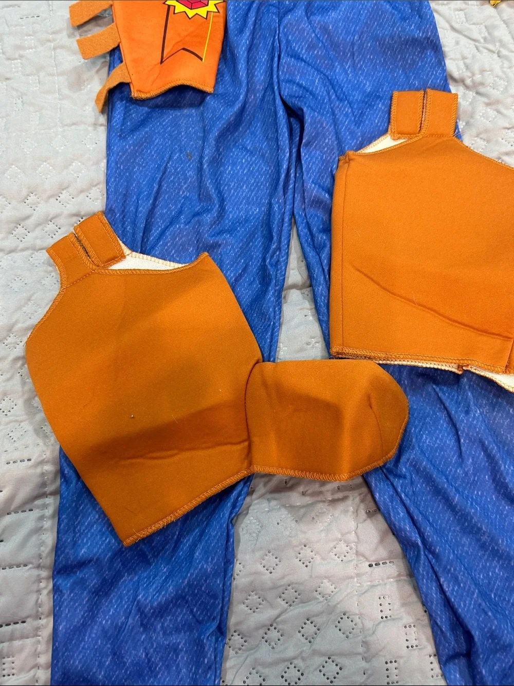 Pixar Disney Woody Yellow & Blue Kids Cowboy Costume 4 piece set
